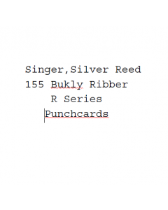 Silver Reed-Singer R Standard Punchcards For SR155 Ribber