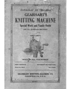 Gearhart 1923 Instruction Manual