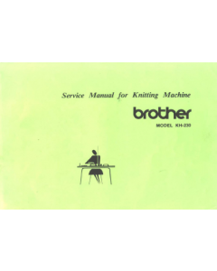 Brother KH230 Service Manual