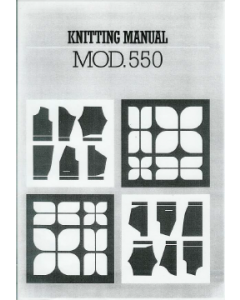 Knitmaster 550 Knitting Machine Instruction Manual