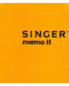 SINGER 600 MEMO II Pattern Book and Instruction Manual