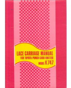 Toyota KS747 Lace Carriage User Manual