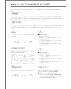 Using The Brother Garter Carriage with KH900