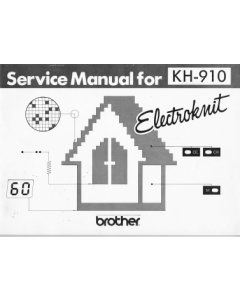 Brother KH910 Service Manual