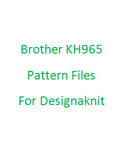 Brother KH965 Pattern Files for Designaknit