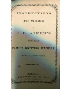 Aikens Family Knitting Machine