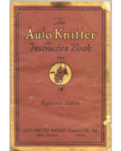 Autoknitter Knitting Machine Instruction Manual