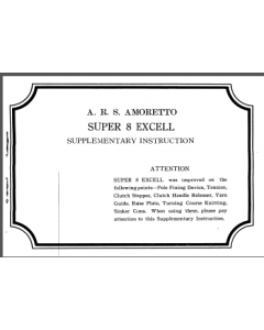 ARS Amoretto Super8 Excell Supplementary Instructions