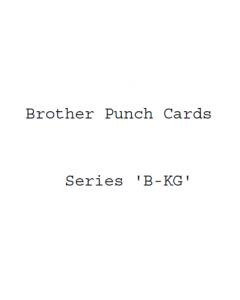 Brother B-KG Series Punchcards