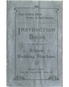 Beehive Ribber Knitting Machine Instruction Manual