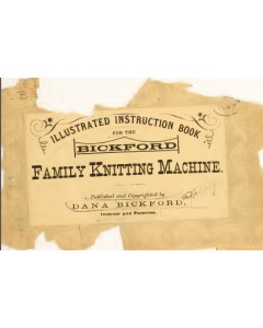 Bickford Knitting Machine Instruction Manual