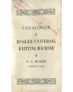 Buoker Universal Knitting Machine Parts Catalogue