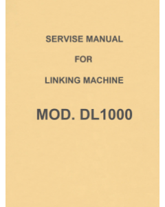 Singer-Knitking DL1000 Linker Service Manual