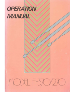 F370/270 Operation Manual
