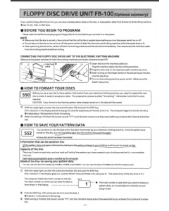 Brother FB100 Floppy Drive Supplimental User Guide