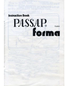 Passap Forma User Manual
