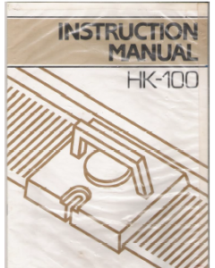 Singer HK100 Knitting Machine Instruction Manual