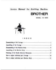 Brother KH800 Service Manual