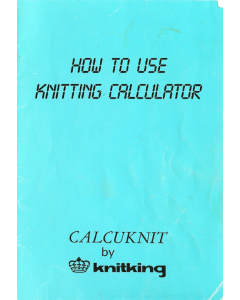 Brother Calcuknit User Guide