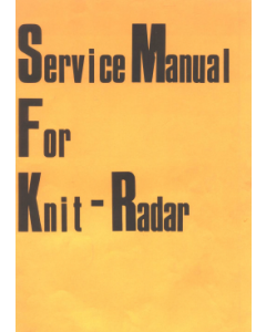 KnitRadar Knitting Machine Service Manual