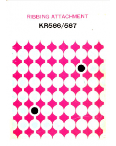 Brother KR586-KR587 Ribber User Guide