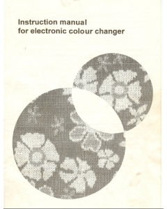 Brother KRC1000e Double Bed Color Changer User Guide