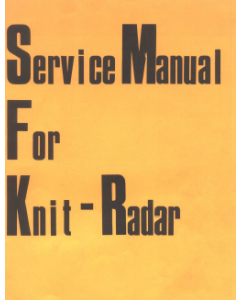 Toyota KS950 Knit Radar Service Manual