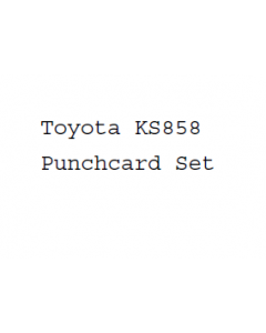 Toyota KS858 Punchcard Set 