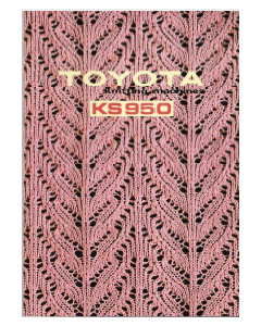 Toyota KS950 Knitting Machine User Manual