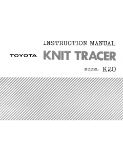 Toyota K20 Knitracer Manual