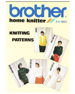 Brother Home Knitter KX350 Knitting Patterns 7mm