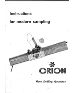 Orion Instructions for Modern Sampling