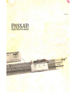 Passap E6000 Instruction Manual