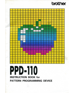 Brother PPD110 Patterning Device User Guide