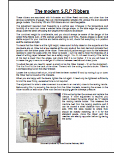 Adjusting Studio - Singer Silver Reed Knitmaster Ribbers by Anne Croucher