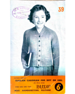Passap M201 39 Children's Raglan Cardigan