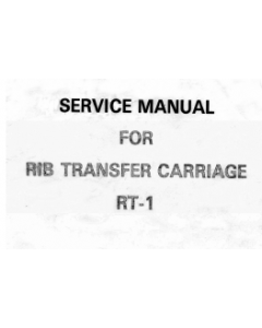 RT1 Knitting Machine Service Manual