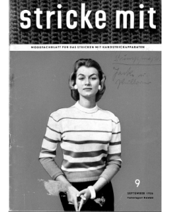 Stricke Mit 9-1956 Machine Knitting Magazine