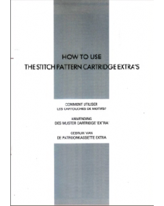 How To Use The Stitch Pattern Cartridge Extras for Brother Knitting Machine