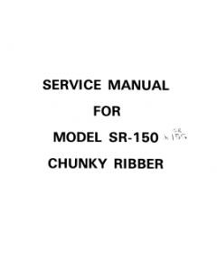 SR150 & SR155 Knitting Machine Service Manual