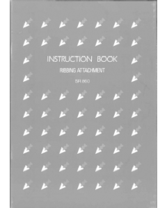 SR860 Ribber Machine Instruction Manual