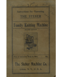 Steber Knitting Machine Instruction Book