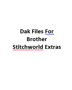 Brother Stitchworld Extras Pattern Files for Designaknit