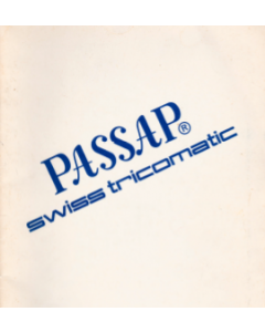Passap Swiss Tricomatic Instruction Manual