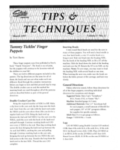 Studio Tips and Tricks V01 No.2 Finger Puppets