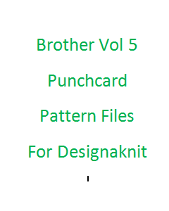 Brother Vol 5 Punchcards Files for Designaknit