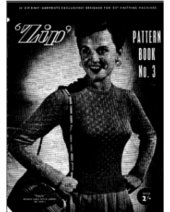 'Zip' Pattern Book No 3 for Knitting Machine