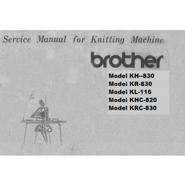 Brother KH830-KR830-KL116-KHC820-KHC830-Service Manual