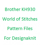 Brother KH930 World of Stitches Extra Files for Designaknit